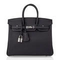 👜Birkin 25 Bag Black Palladium Hardware Togo Leather