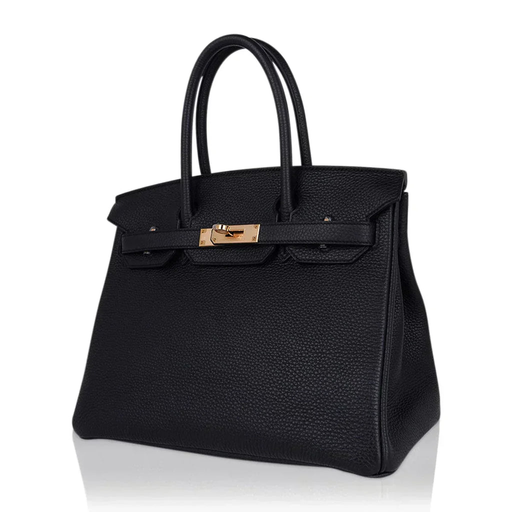👜Birkin 30 Bag Black Togo Leather with Rose Gold Hardware