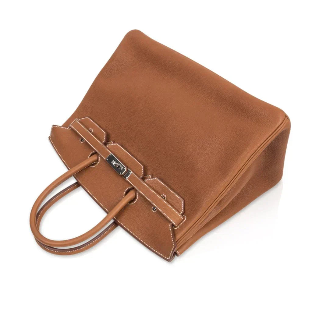 👜Limited Edition Birkin 35 Bag Fauve Barenia Faubourg Leather with Palladium Hardware