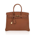 👜Birkin 35 Bag Gold Togo Leather with Gold Hardware