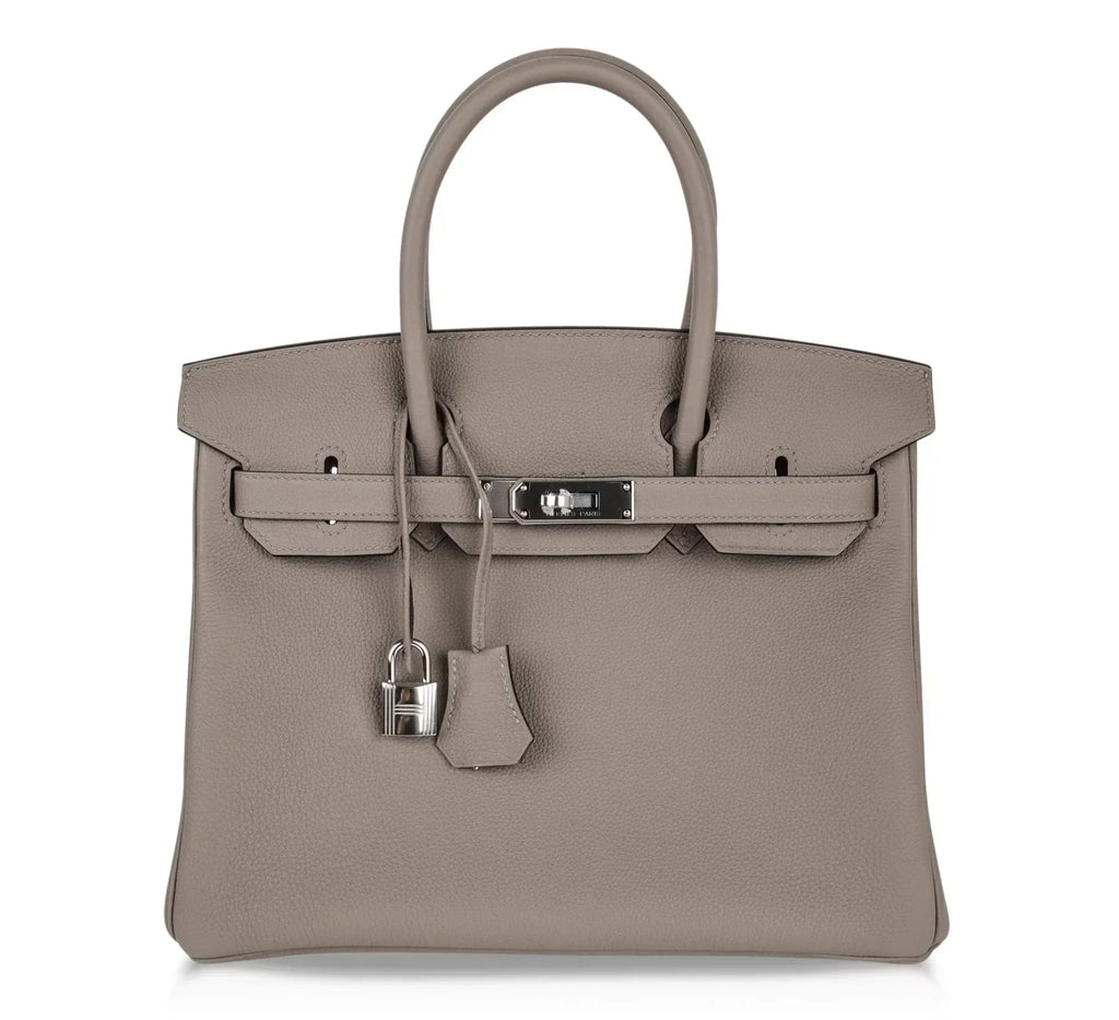 👜Birkin 30 Bag Gris Asphalte Togo Palladium Hardware