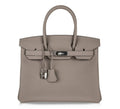 👜Birkin 30 Bag Gris Asphalte Togo Palladium Hardware