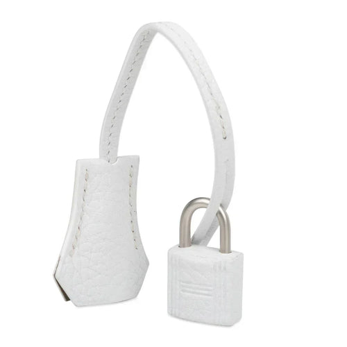 👜Birkin 25 Bag HSS White Clemence Trench Interior Brushed Palladium Hardware