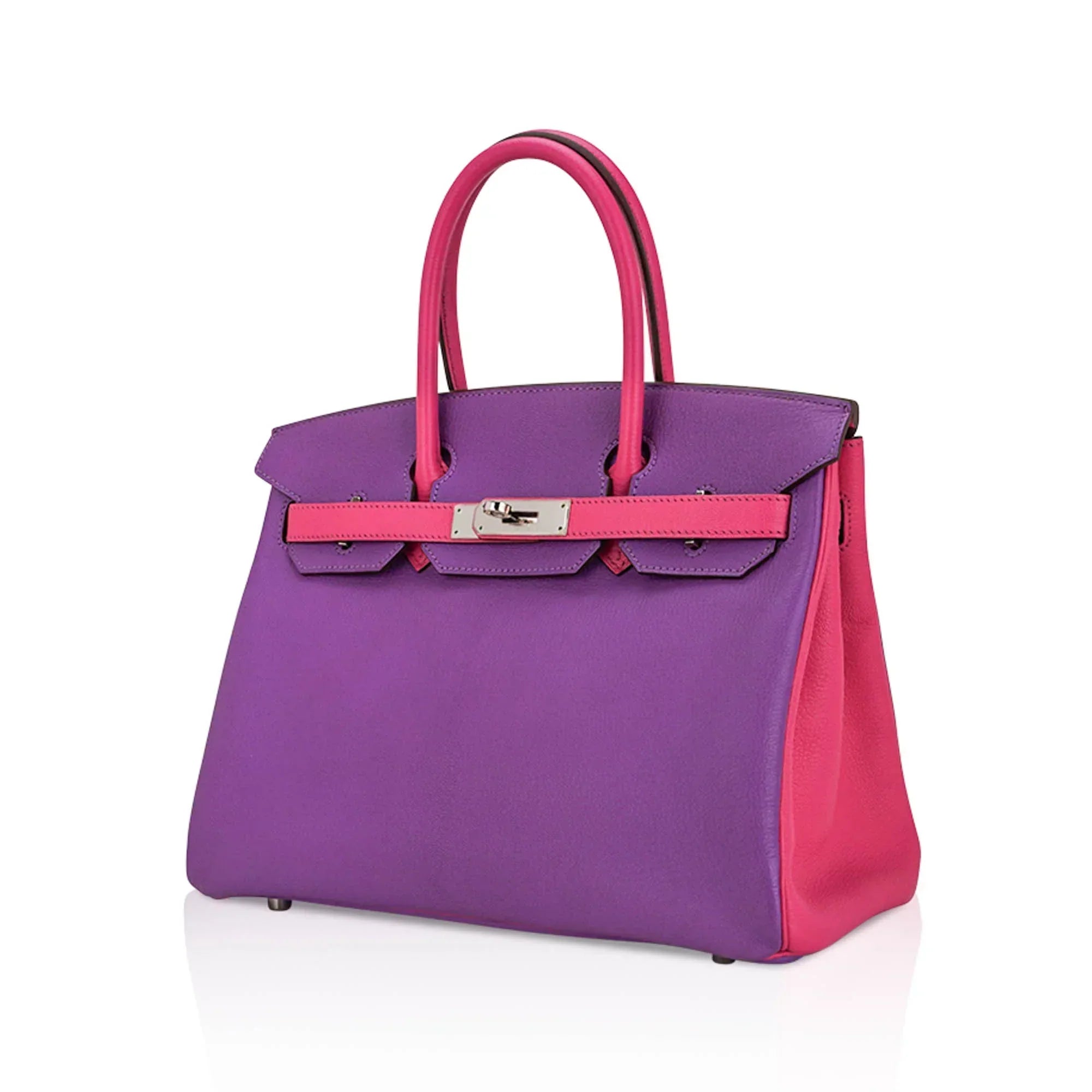 👜Special Order HSS Birkin 30 Bag Parme and Rose Shocking Chevre Leather with Palladium Hardware