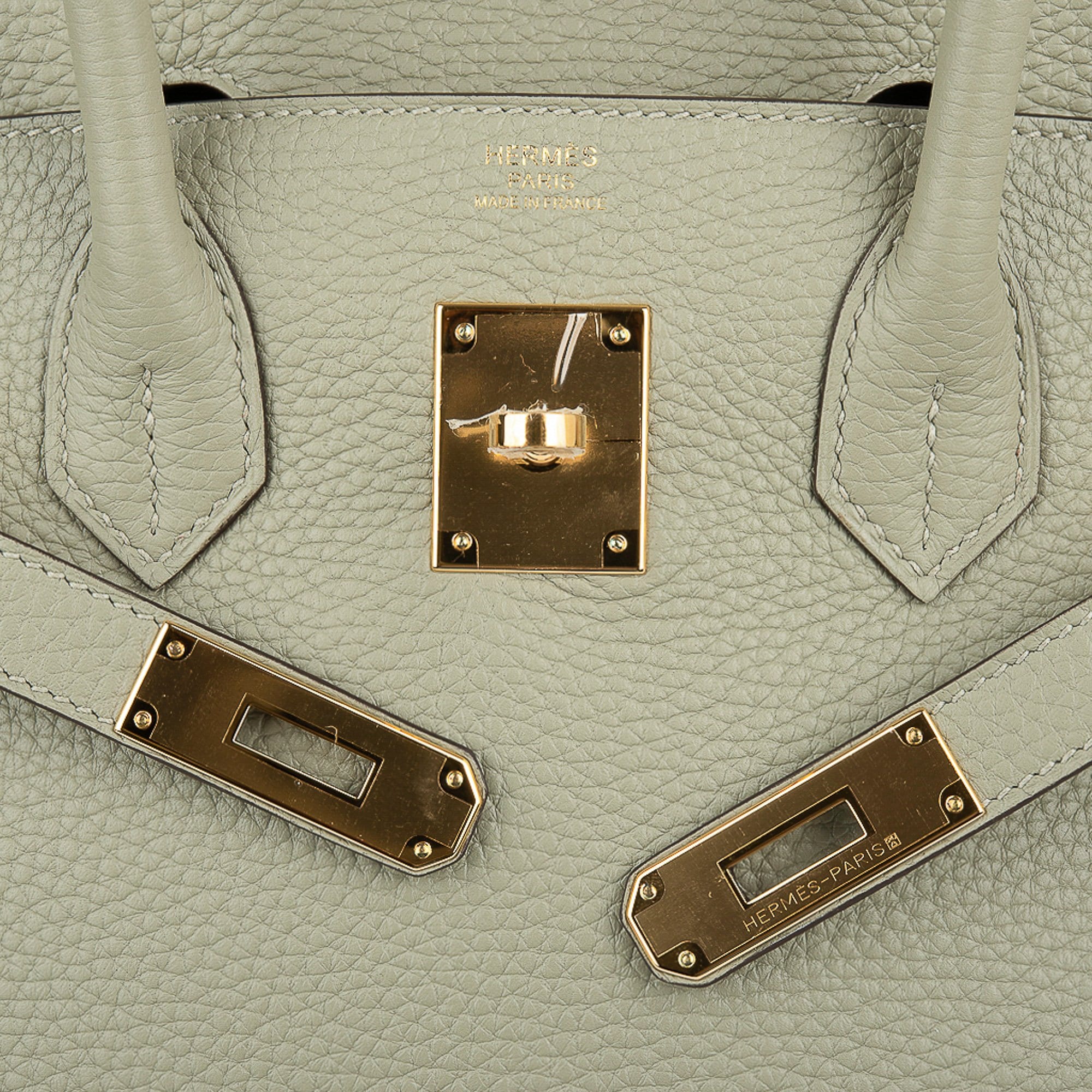 👜Birkin 30 Bag Sage (Sauge) Clemence Leather Gold Hardware