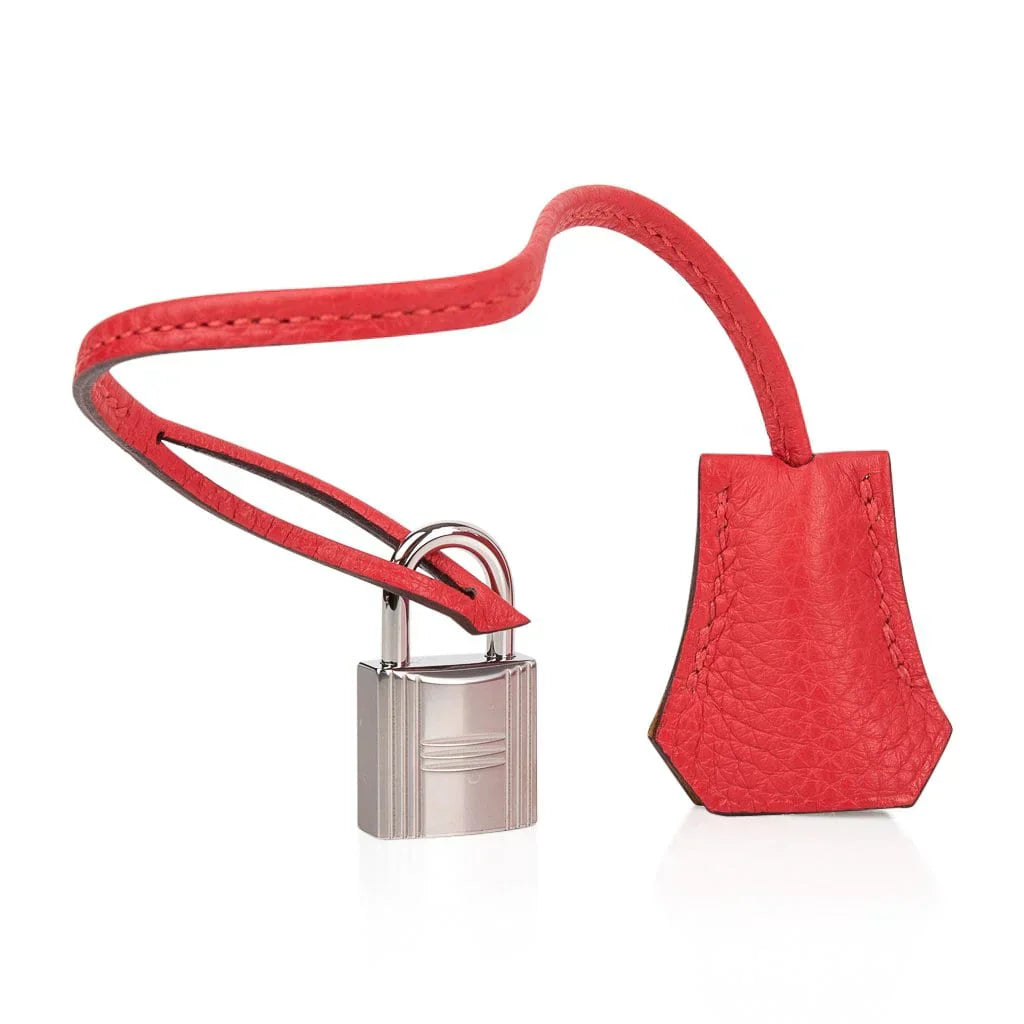 👜Verso Birkin 30 Bag Rouge Tomate & Natural Sable Togo Leather with Palladium Hardwre