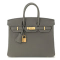 👜Birkin 25 Gris Meyer crafted from incredibly soft Togo calfskin leather