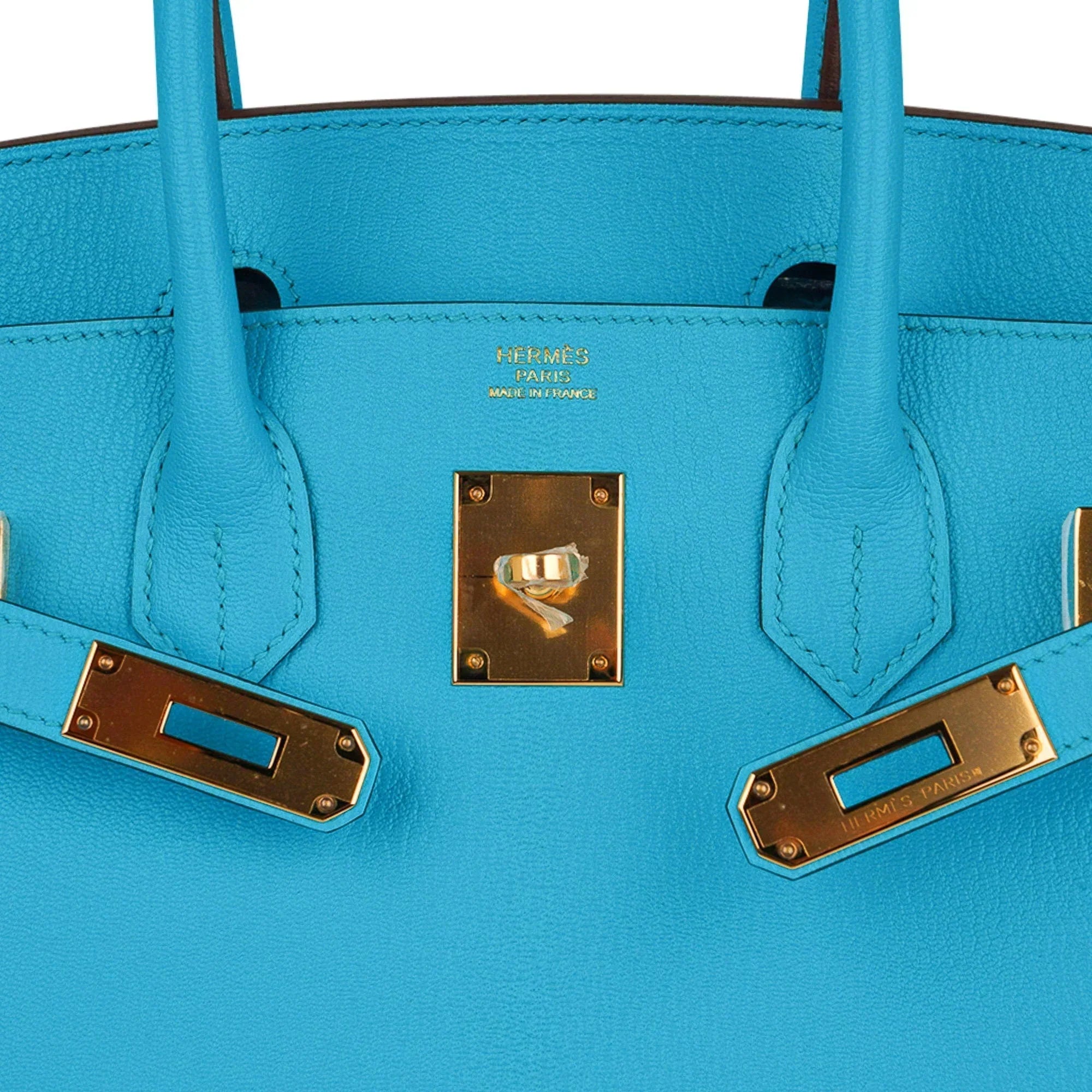 👜Birkin 30 Bleu Aztec Bag Chevre Leather with Gold Hardware