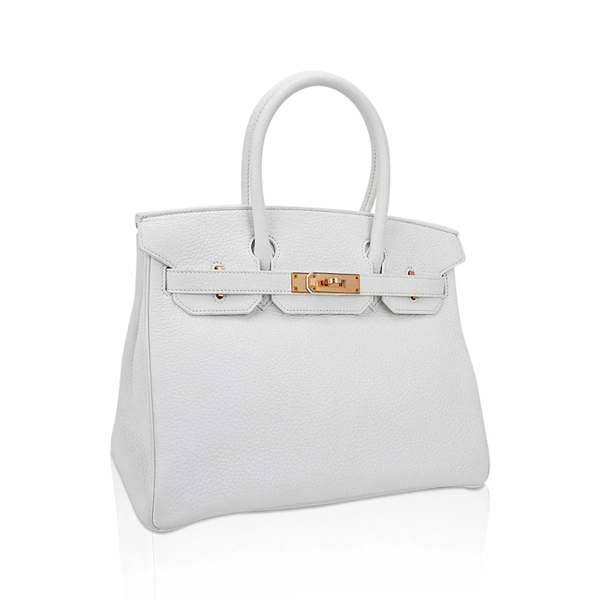 👜Special Order HSS Birkin 30 Bag White & Orange Clemence Leather with Rose Gold Hardware