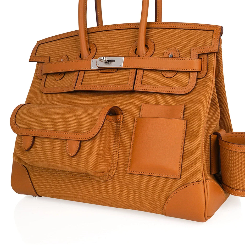 👜Limited Edition Birkin 35 Bag Cargo Sesame Toile Goeland Swift Leather with Palladium Hardware