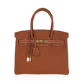 👜Birkin 30 Bag Gold Togo Leather Gold Hardware