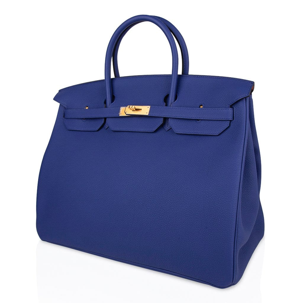 👜Birkin HSS 40 Bag Electric Blue / Rose Jaipur Brushed Gold Hardware