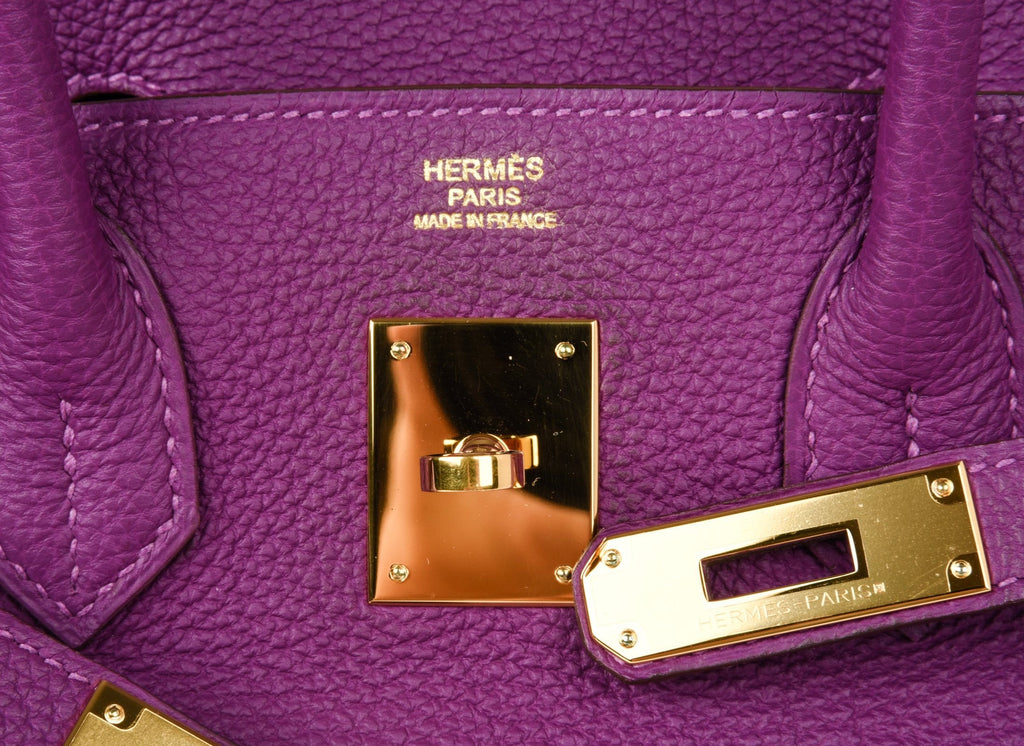 👜Birkin 30 Bag Anemone Togo Gold Hardware Exotic Purple Beauty