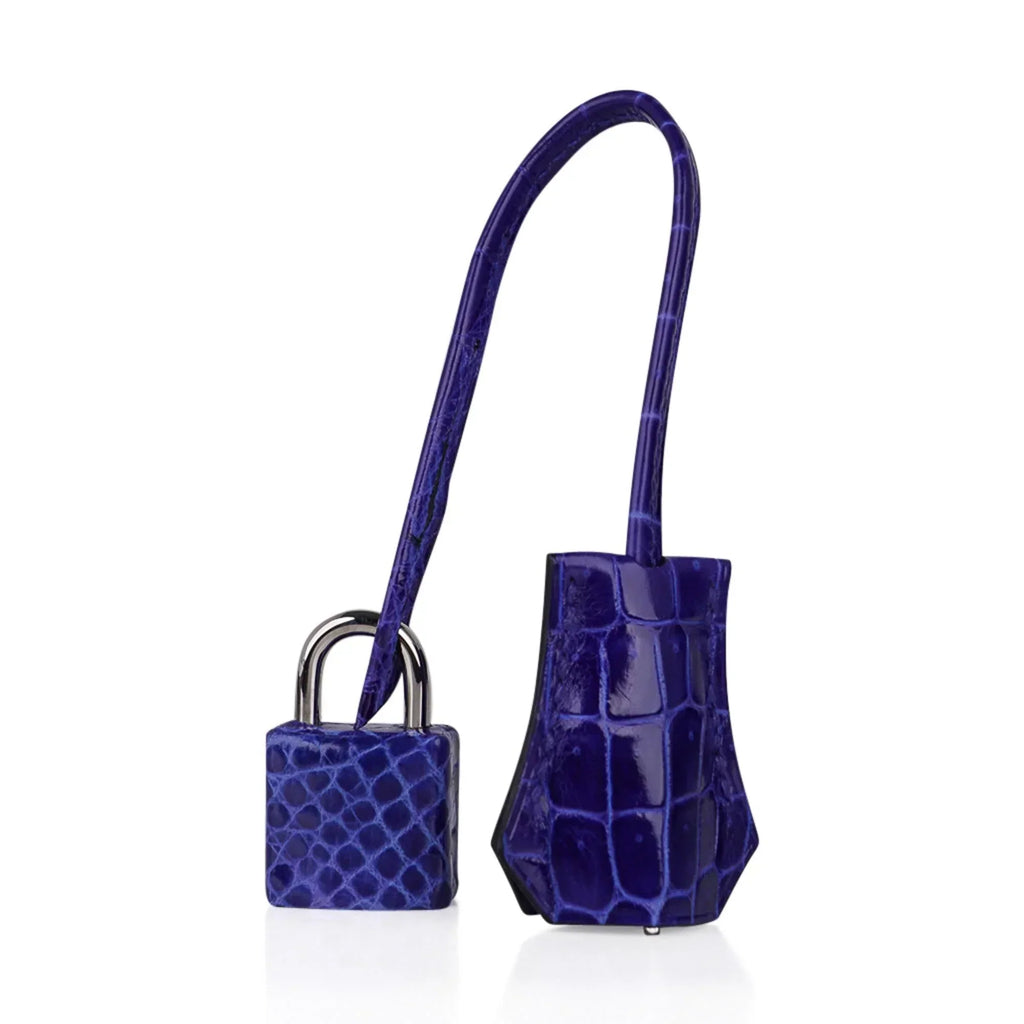 👜Birkin 25 Bag Blue Electric Crocodile Vivid Jewel Palladium Hardware