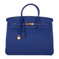 👜Birkin HSS 40 Bag Electric Blue / Rose Jaipur Brushed Gold Hardware