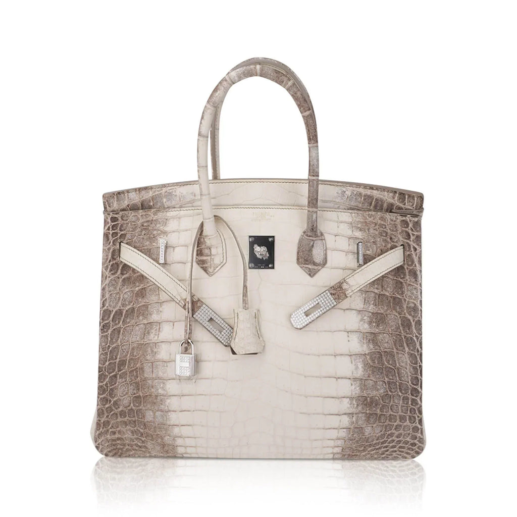 👜Birkin 35 Diamond Blanc Himalaya Matte Crocodile Limited Edition Bag