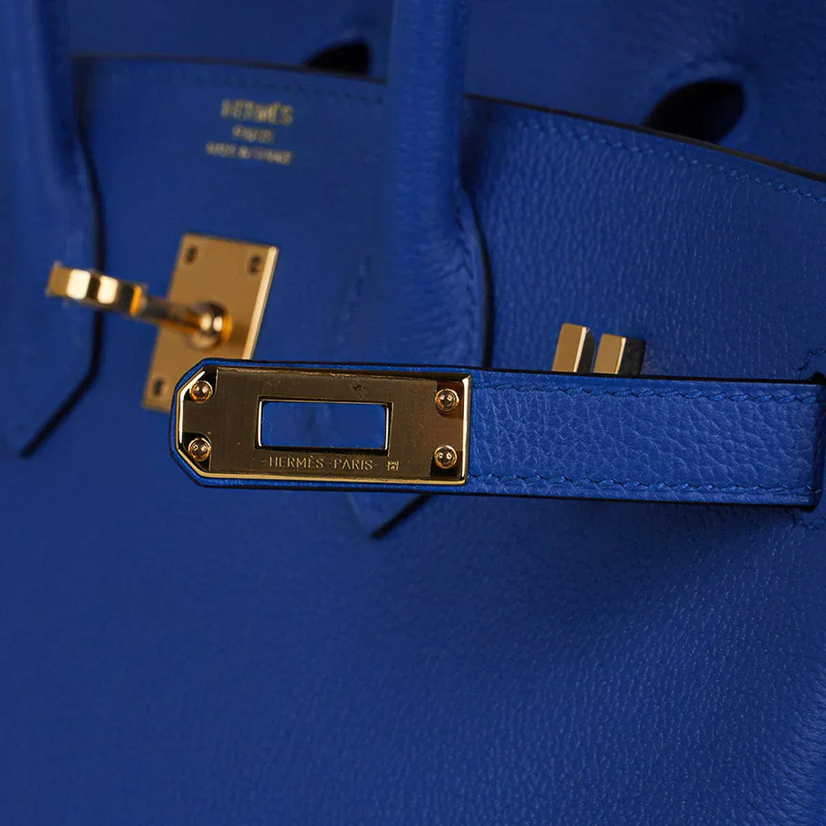 👜Birkin 25 Bag Blue Zellige Novillo Leather with Gold Hardware