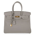 👜Birkin 35 Bag Gris Asphalte Togo Gold Hardware