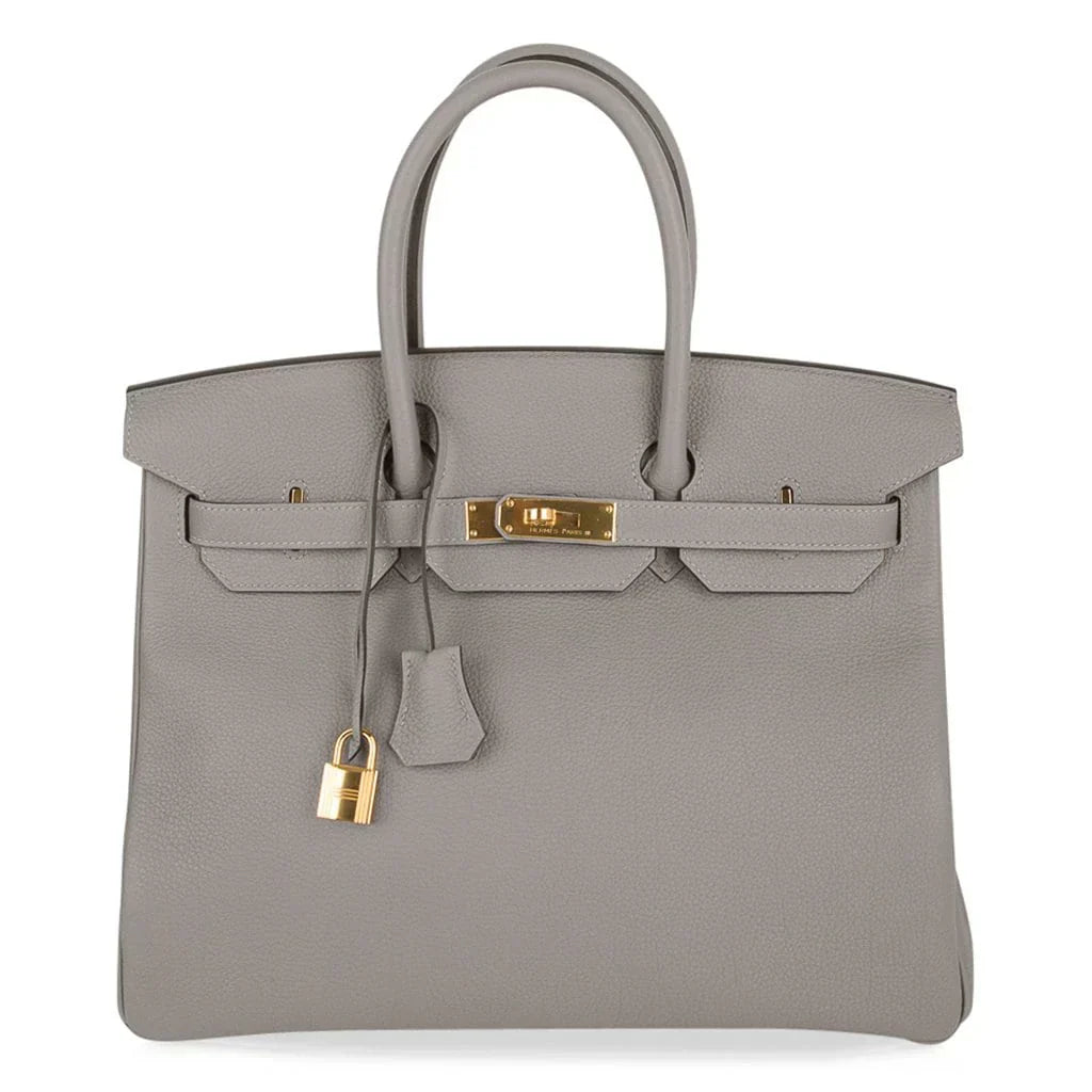 👜Birkin 35 Bag Gris Asphalte Togo Gold Hardware