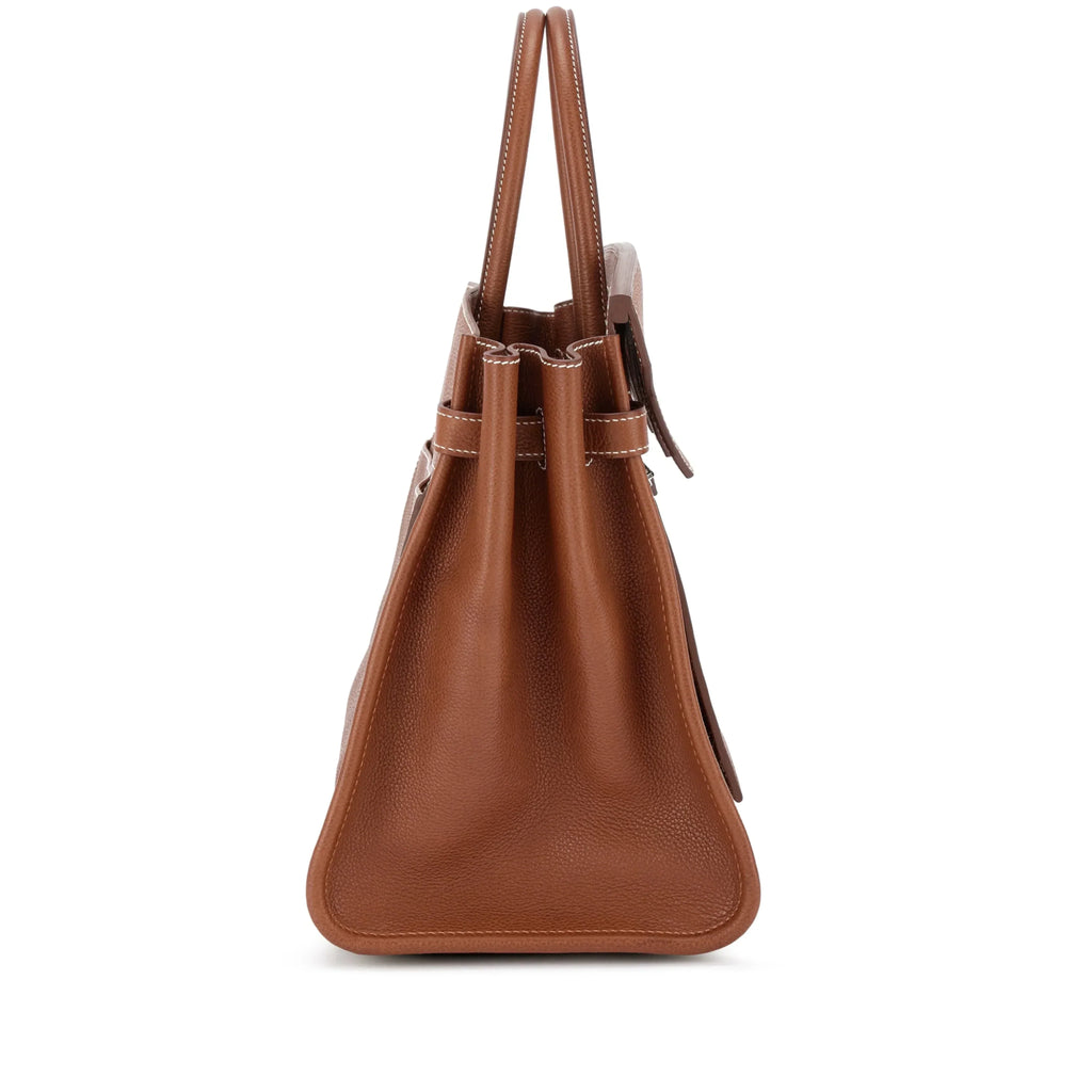 👜Birkin 35 L'Envers Edition Fauve Barenia Faubourg Palladium Hardware