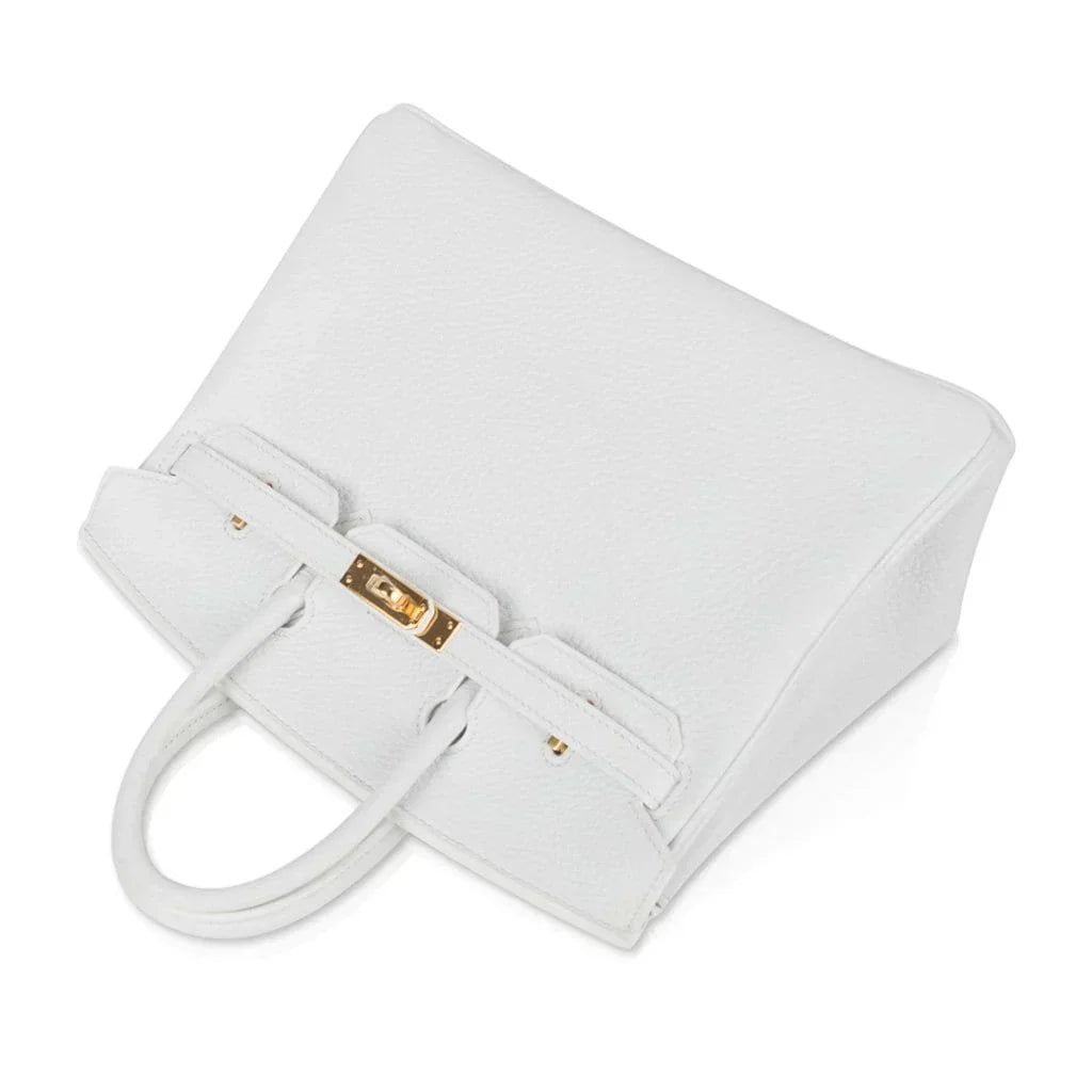 👜Birkin 25 HSS Bag White Clemence Gold Hardware