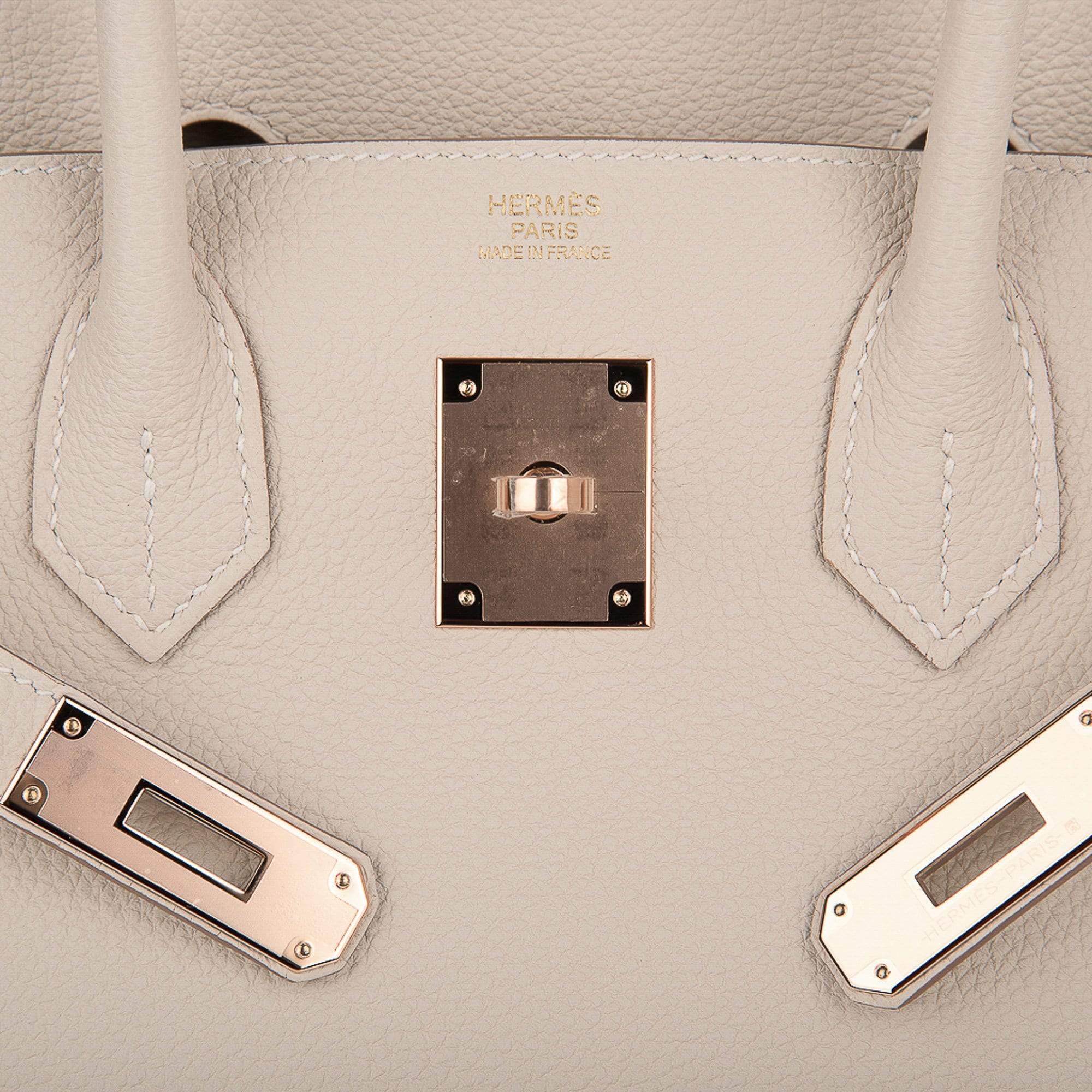 👜Birkin 30 Bag Craie Togo Leather with Rose Gold Hardware