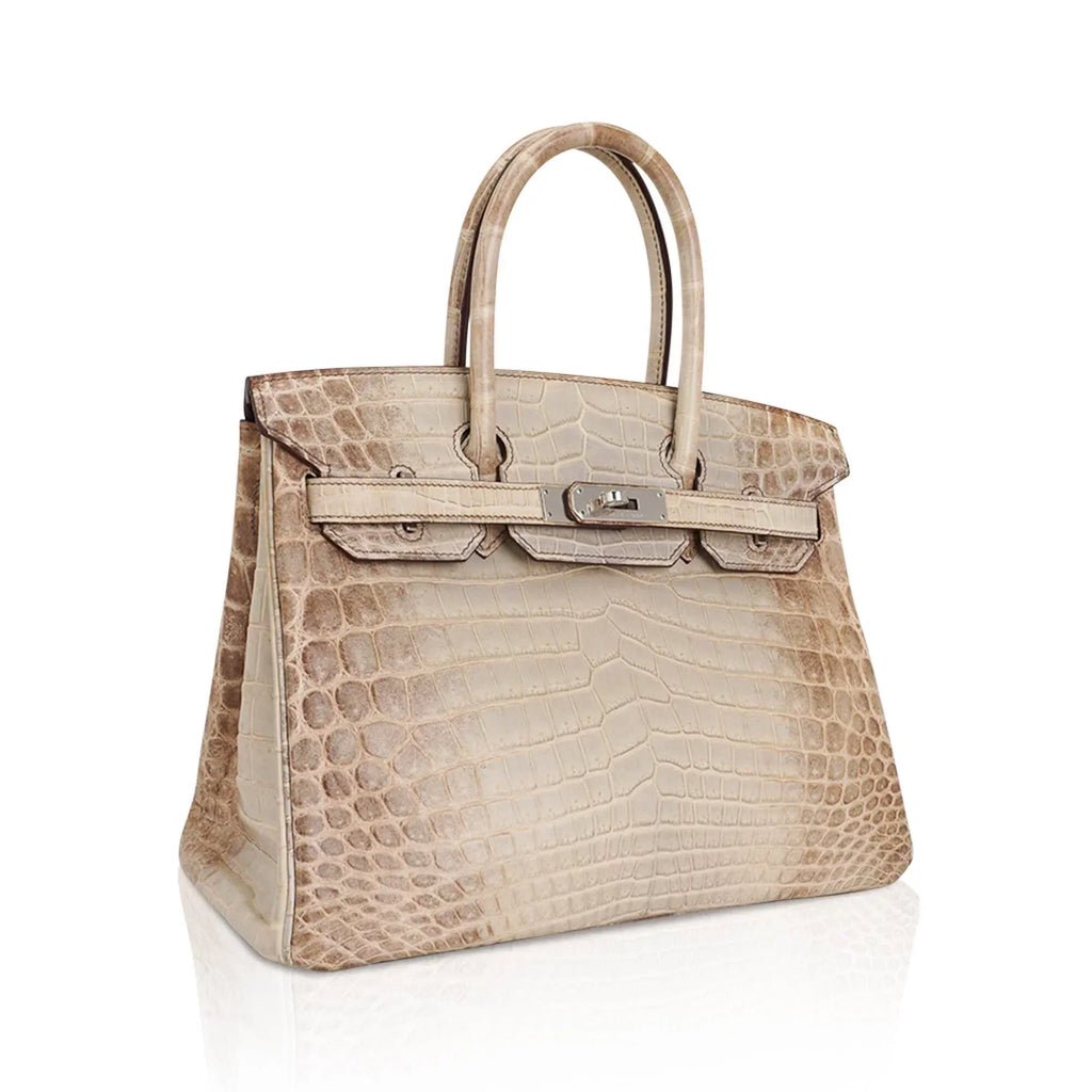 👜Birkin 30 Bag Gris Cendre Himalaya Crocodile Palladium Hardware