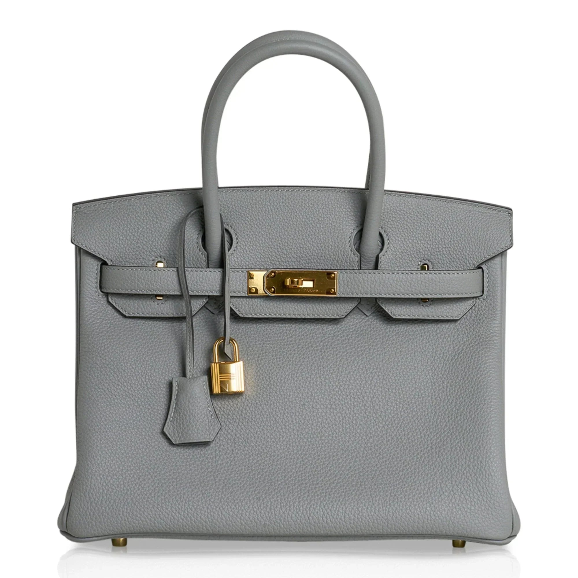 👜Birkin 30 Bag Gris Mouette Gold Hardware Togo Leather