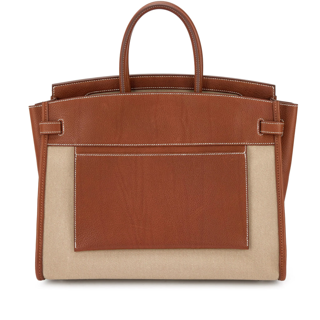 👜Birkin 35 L'Envers Edition Fauve Barenia Faubourg Palladium Hardware