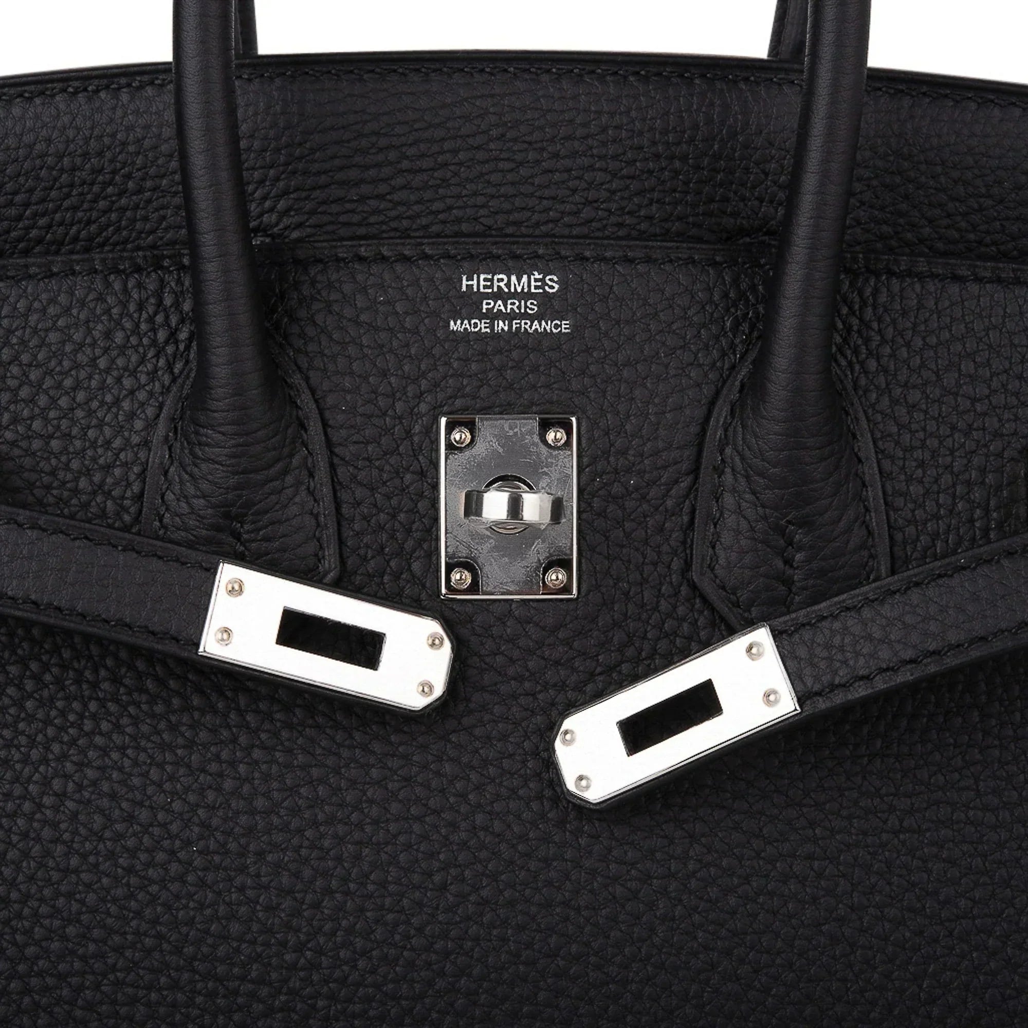 👜Birkin 25 Bag Black Palladium Hardware Togo Leather