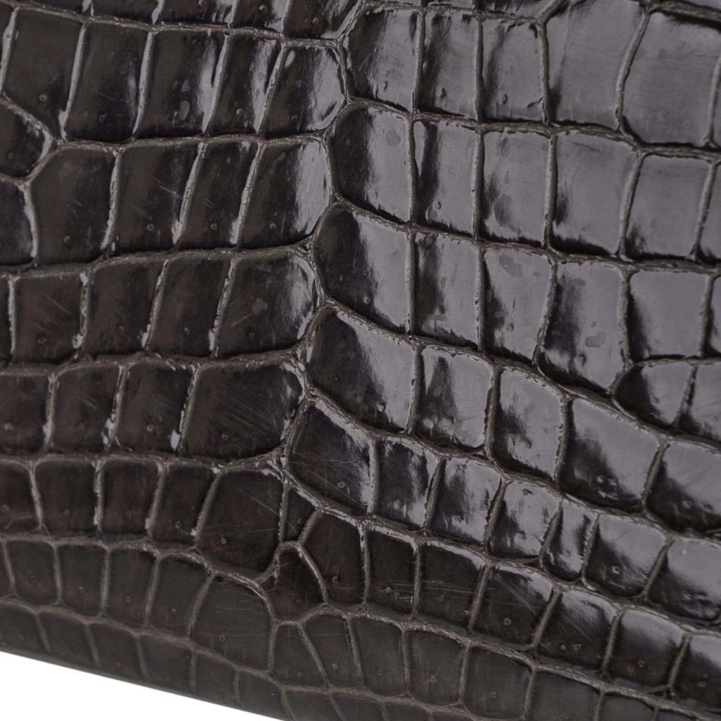 👜Special Order HSS Birkin 35 Bag Gris Fonce Porosus Crocodile with Palladium Hardware