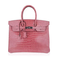 👜Birkin 35 Rose Indien Porosus Crocodile Bag – Rare Retired Color
