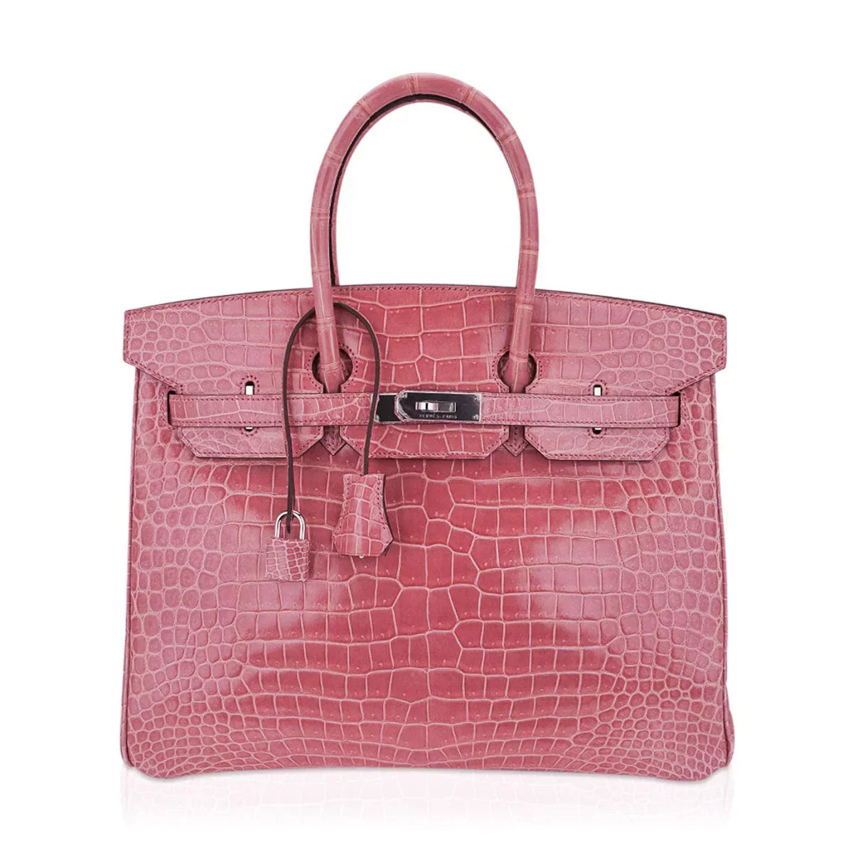 👜Birkin 35 Rose Indien Porosus Crocodile Bag – Rare Retired Color