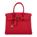 👜Birkin 30 Bag Rouge Casaque Gold Hardware Epsom Leather