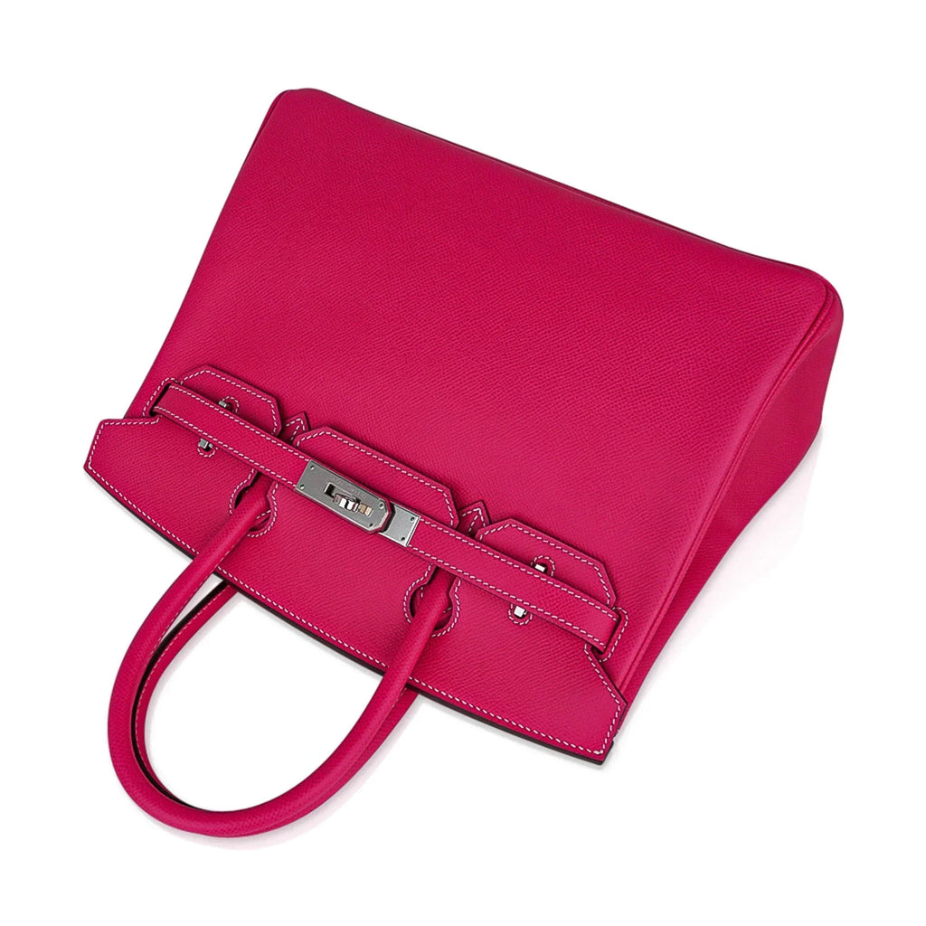 👜Birkin 30 Bag Rose Tyrien Candy Epsom Limited Edition Palladium