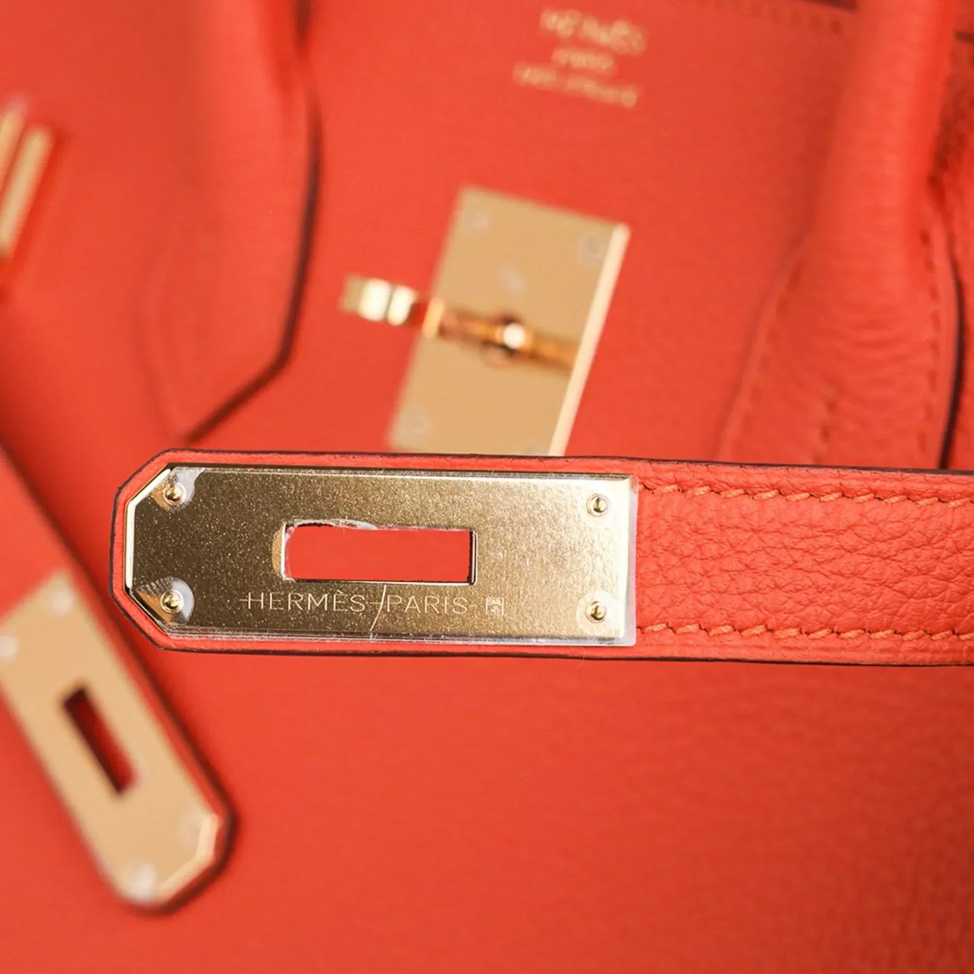 👜Birkin 35 Bag Feu Orange Togo Gold Hardware