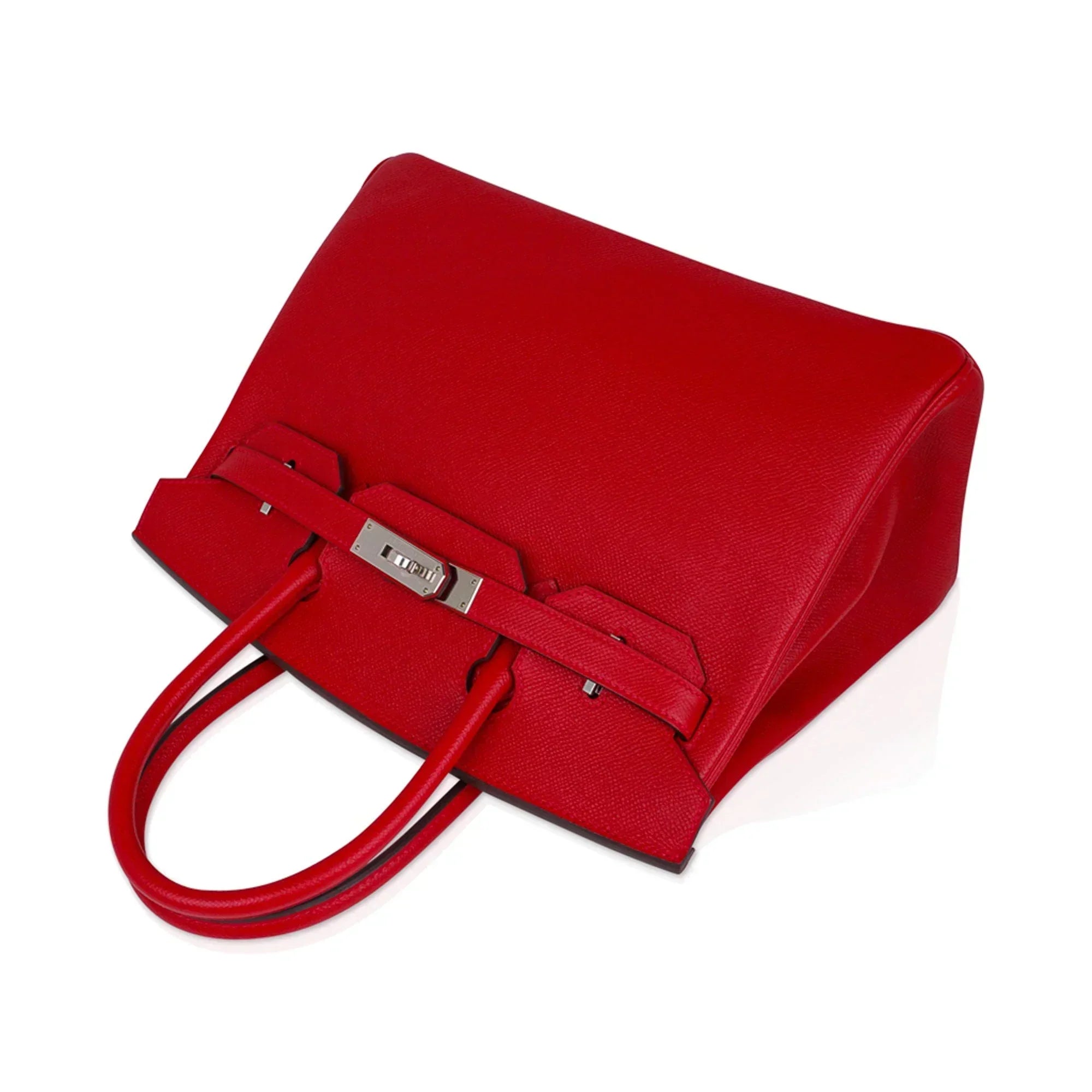 👜Birkin 30 Bag Rouge Casaque Epsom Leather with Palladium Hardware