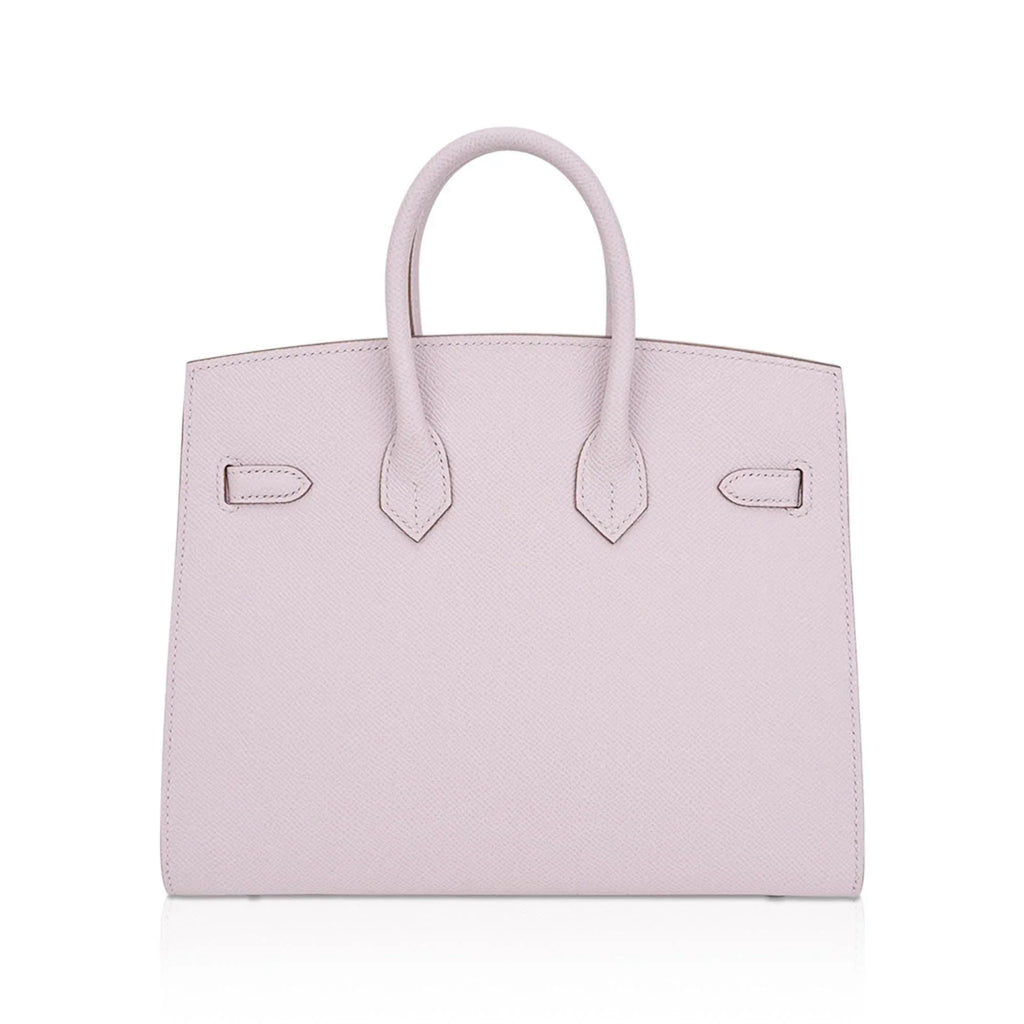 👜Birkin 25 Bag Sellier Mauve Pale Epsom Leather with Palladium Hardware