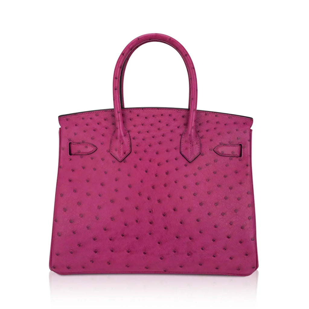 👜Birkin 30 Bag Rose Pourpre Ostrich with Palladium Hardware