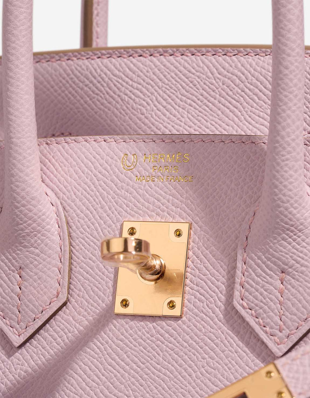 👜Birkin HSS 25 Epsom Mauve Pâle / Rose Sakura Golden Lock