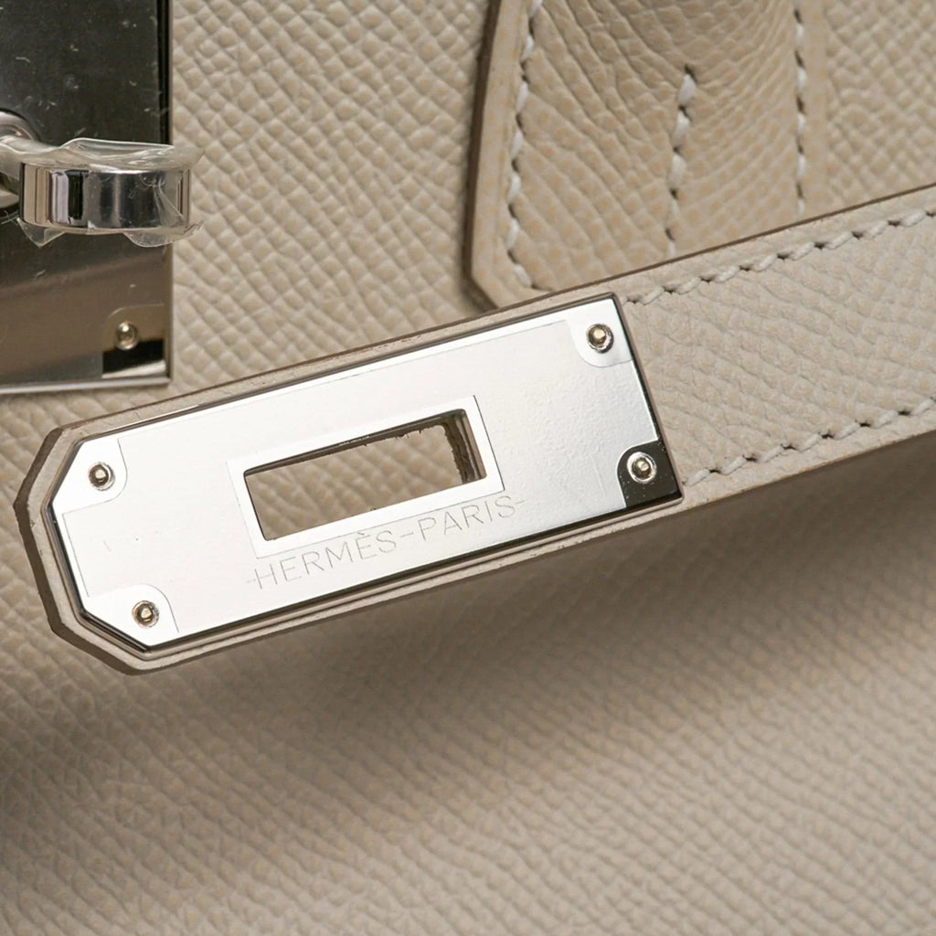 👜Birkin 35 Bag Craie Epsom Palladium Hardware