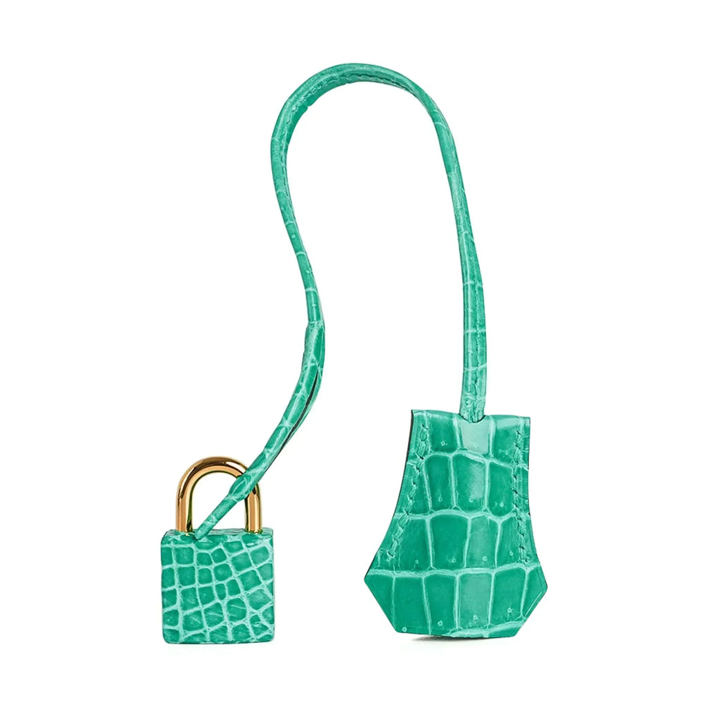 👜Birkin 30 Bag Jade Porosus Crocodile Gold Hardware