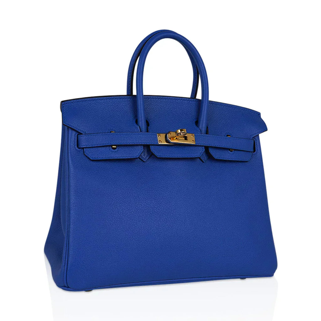 👜Birkin 25 Bag Blue Zellige Novillo Leather with Gold Hardware