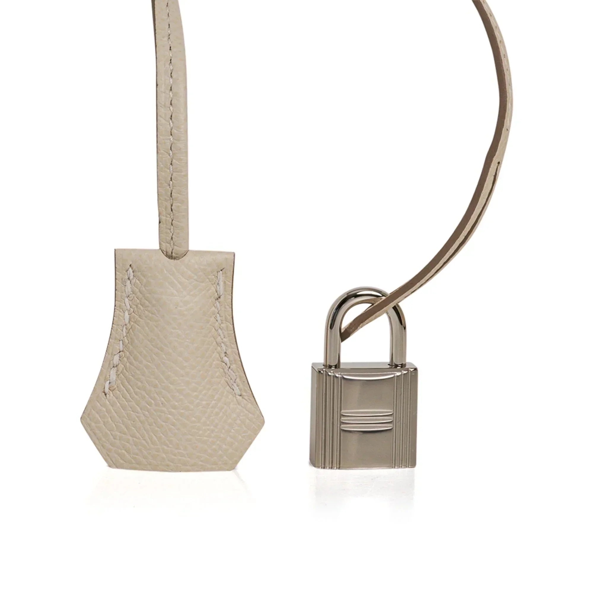 👜Birkin 35 Bag Craie Epsom Palladium Hardware