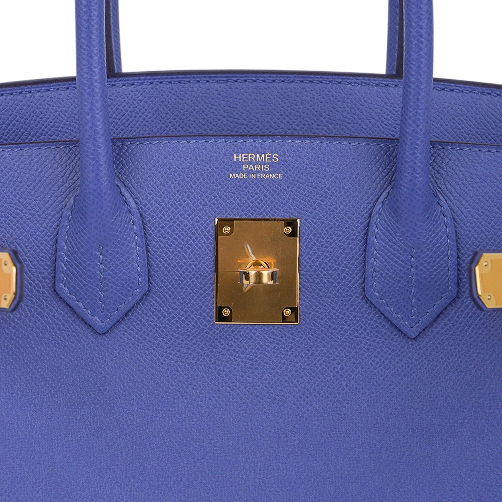 👜Birkin 30 Bag Blue Brighton Epsom Leather with Gold Hardware