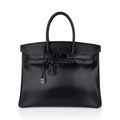👜Birkin 35 Bag So Black Box Leather Limited Edition Very Rare