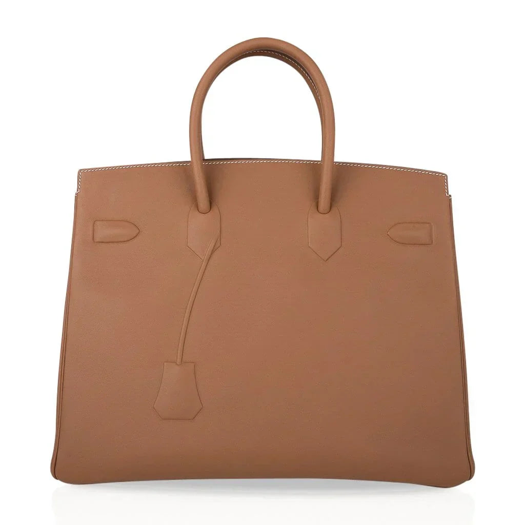 👜Shadow Birkin 35 Bag Limited Edition Gold Evercalf Leather New