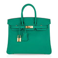 👜Birkin 25 Bag Vert Vertigo Swift Gold Hardware