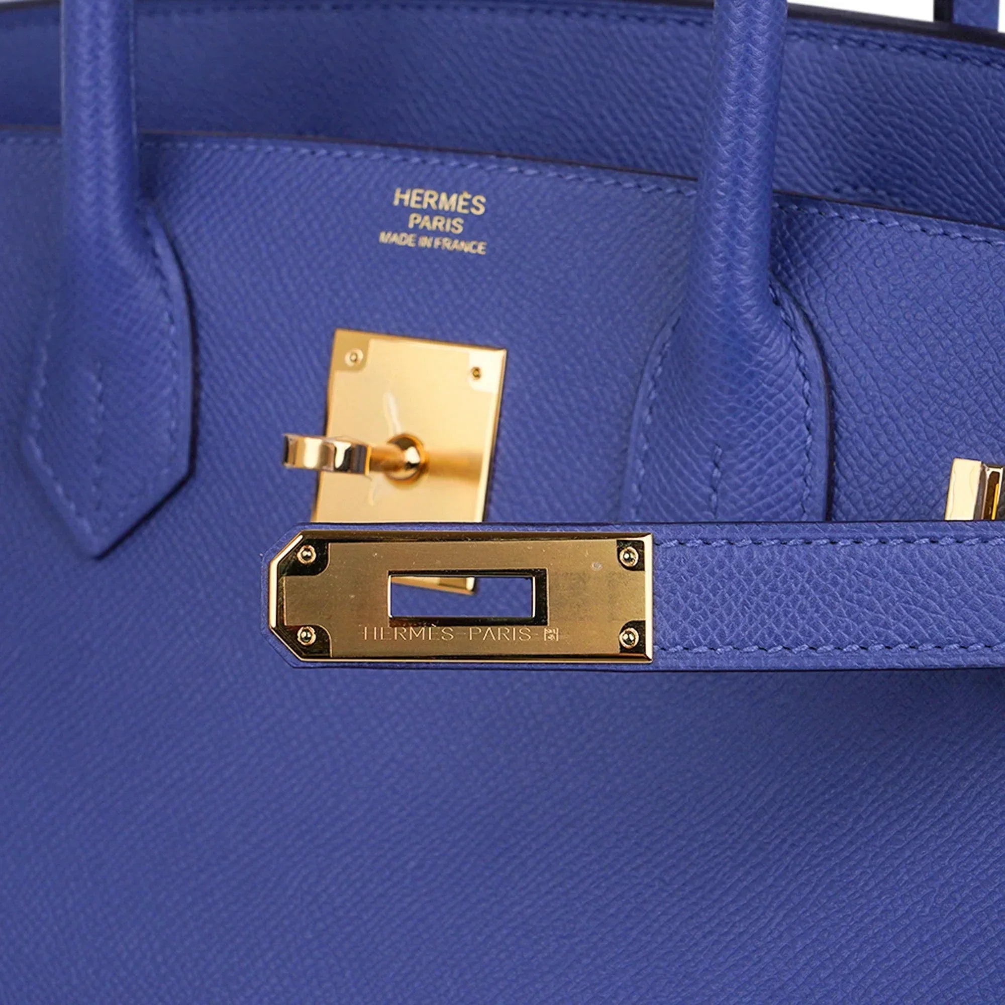 👜Birkin 30 Bag Blue Brighton Epsom Leather with Gold Hardware