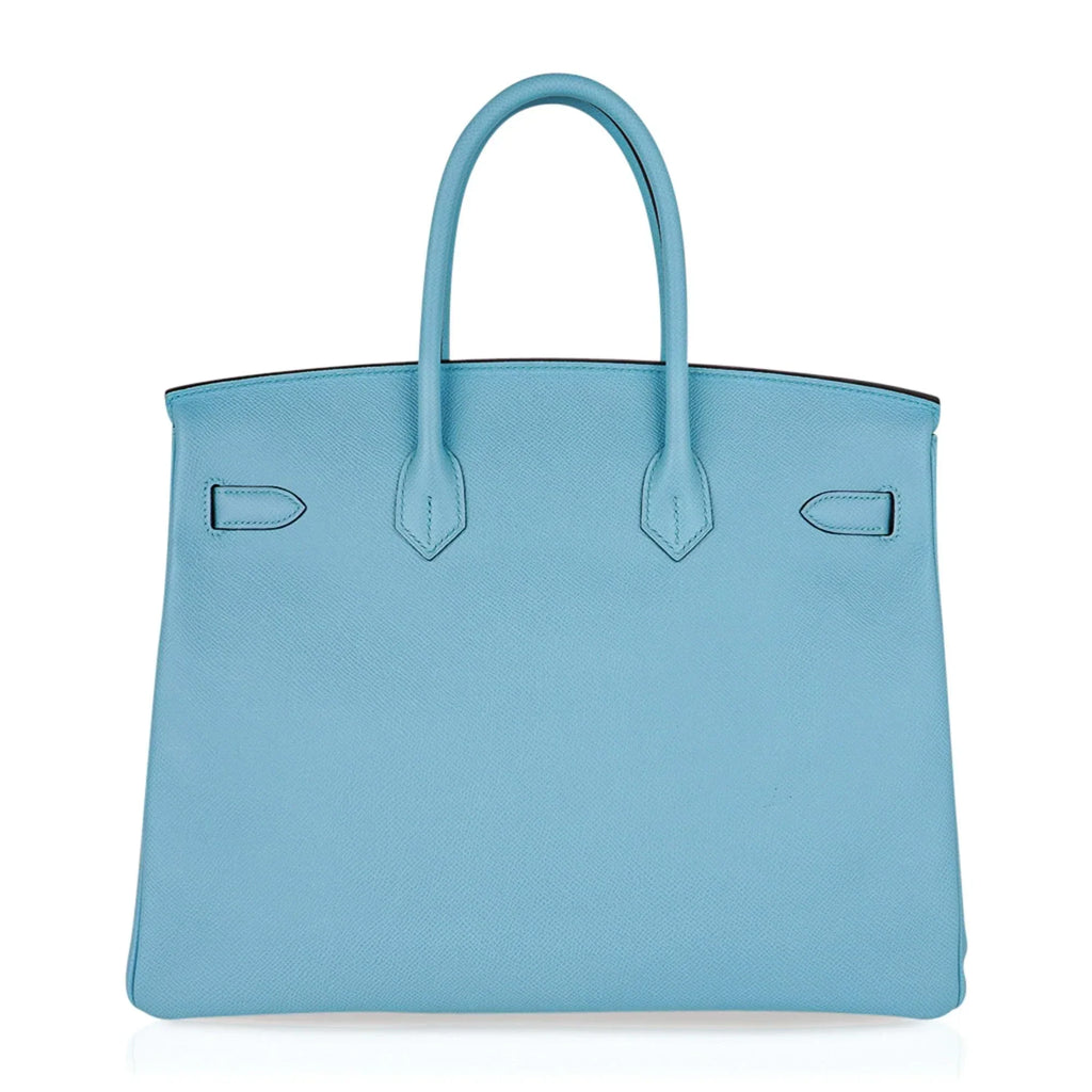 👜Birkin 35 Bag Blue Atoll Gold Hardware Epsom Leather